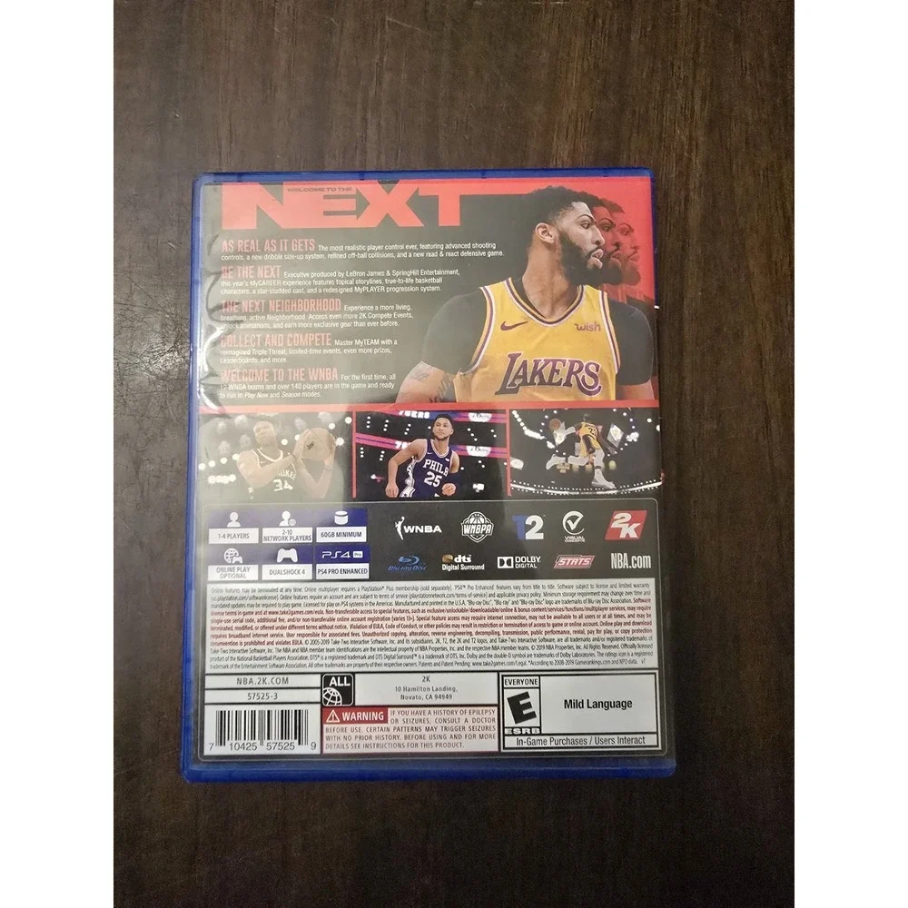 NBA 2K20 PlayStation 4 PS4 Anthony Davis Tested‎ and Working W/ Manual CIB